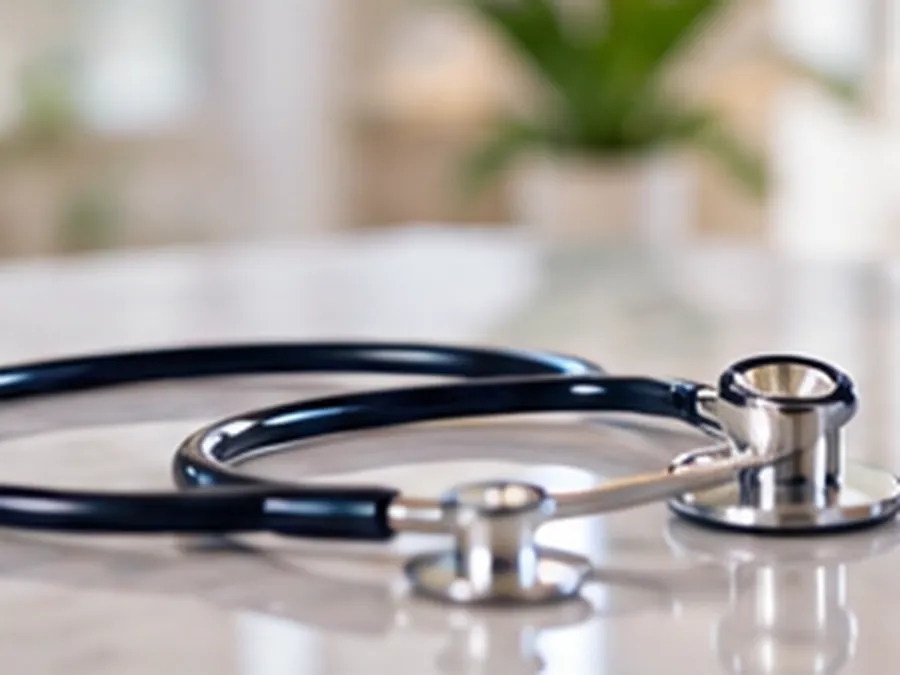 Stethoscope on a desk